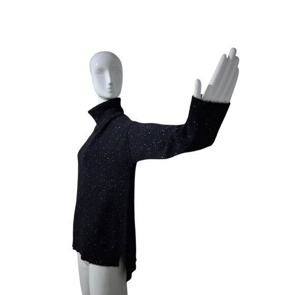 C by Bloomingdale's 100% 2-ply Cashmere Womens XL Speckled Turtleneck Sweater - Picture 3 of 13